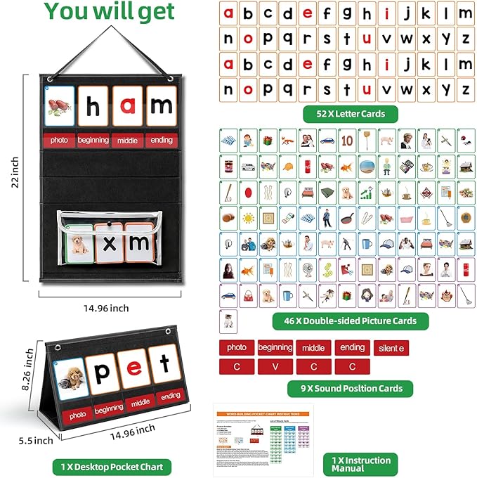 CVC Word Builder Desktop Pocket Chart - Image 2