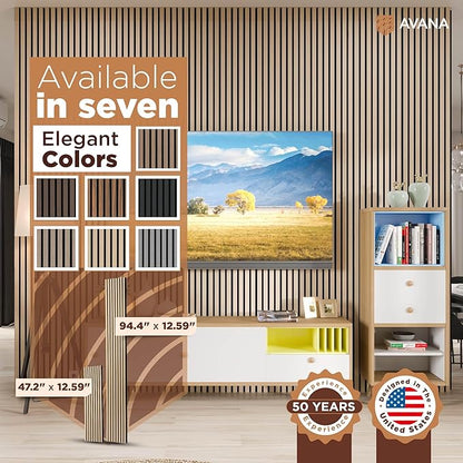 Avana Acoustic Wood Wall Panels – 47.2 X 12.6 White Oak Acoustic Panels 2 PCs – - Image 7