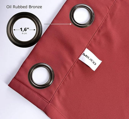 MIUCO Room Darkening Grommet Blackout Window Curtains Panels - Image 7