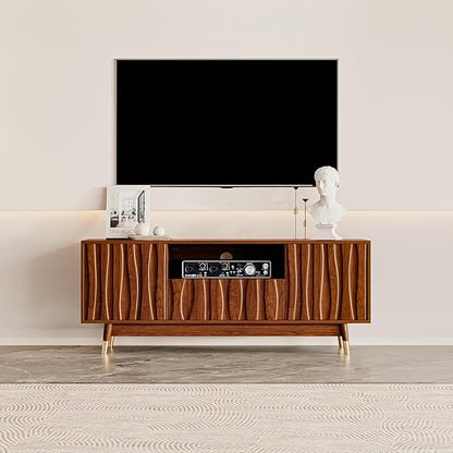 ATJafurn 55‘’ Brown Walnut Finish TV Stand - Image 9