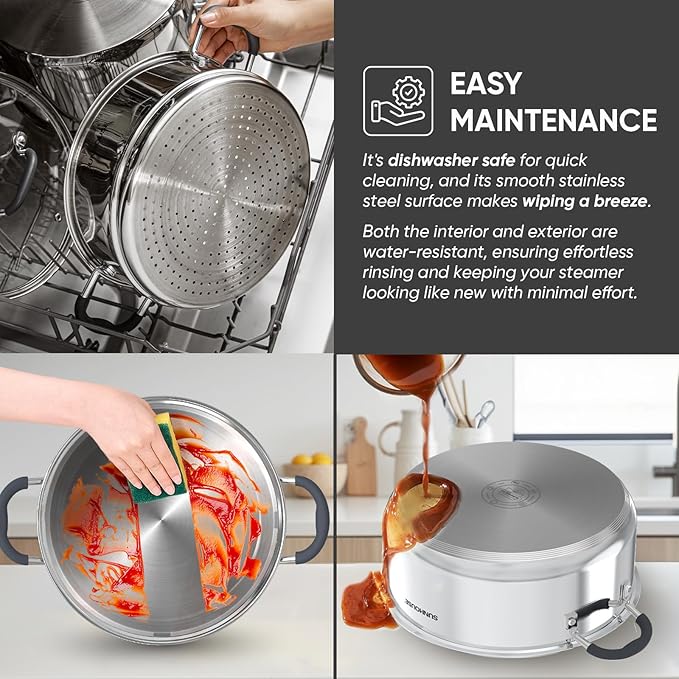 SUNHOUSE - 5.5 Quart Steamer Pots - Image 8