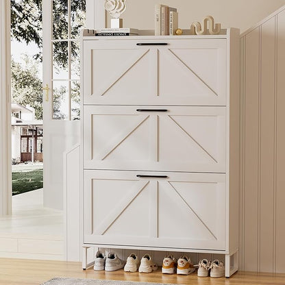 EOYUTLLY Shoe Cabinet Storage for Entryway, Narrow Shoe Rack - Image 6