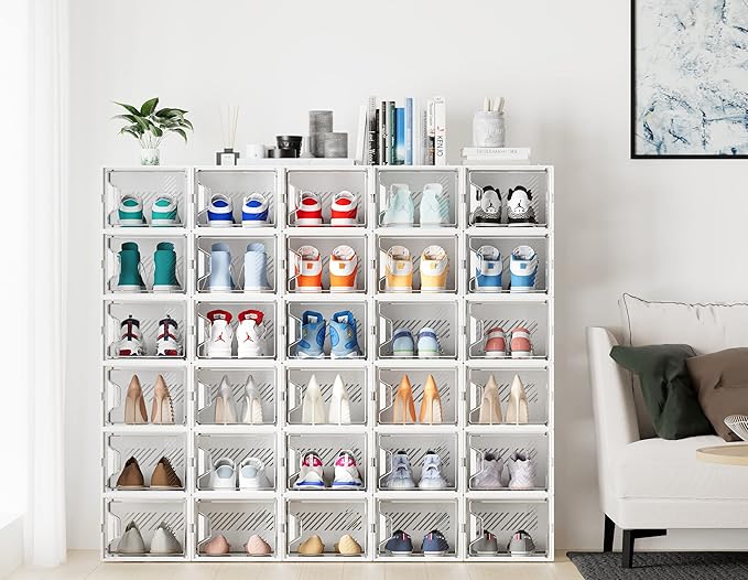 Shoe Organizer, 12 Pack Shoe Storage Shoe Organizer - Image 2