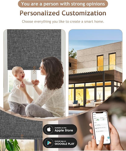 Kincmo Motorized Blinds with Remote, 100% Blackout Motorized Roller Shades Work - Image 5