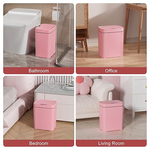 2 Pack 2.7 Gal Bathroom Trash Can - Image 9