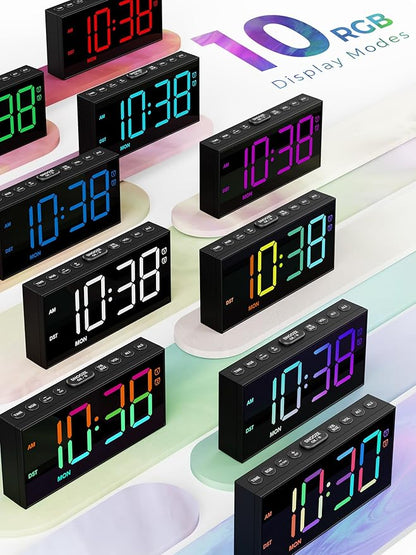 PPLEE RGB Digital Alarm Clock for Bedrooms - Image 2