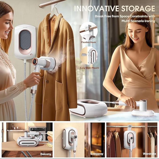 Newbealer 2In1 Pro Steam Station Iron, 1550W Turbocharged Steam - Image 2