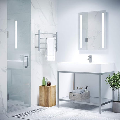 ANZZI 72" x 30" Frameless Shower Door in Brushed Nickel, Water Repellent Glass - Image 2