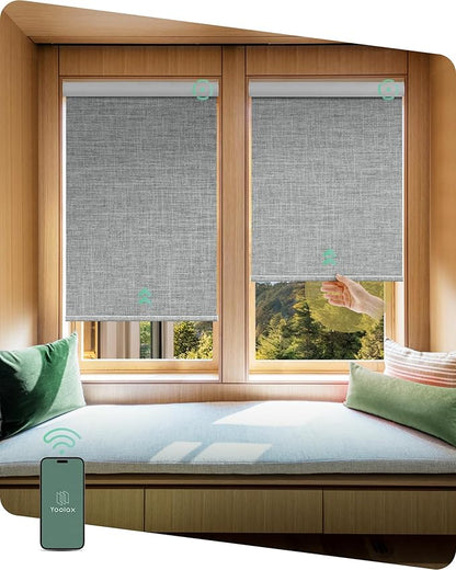 Yoolax Motorized Shades Dual Control, MotionFlex Motorized Roller Shades by Yoolax
