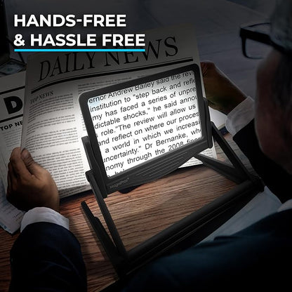MAGNIPROS Patented 5X Large LED Page Magnifier - Image 2