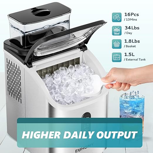 EUHOMY Ice Cube Maker Machine Countertop - Image 2