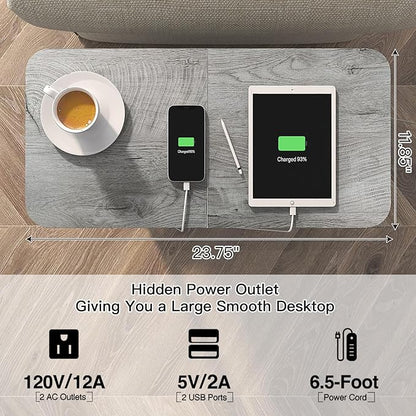 LIDYUK End Table with Charging Station, Flip Top Side Table with USB Ports and - Image 3