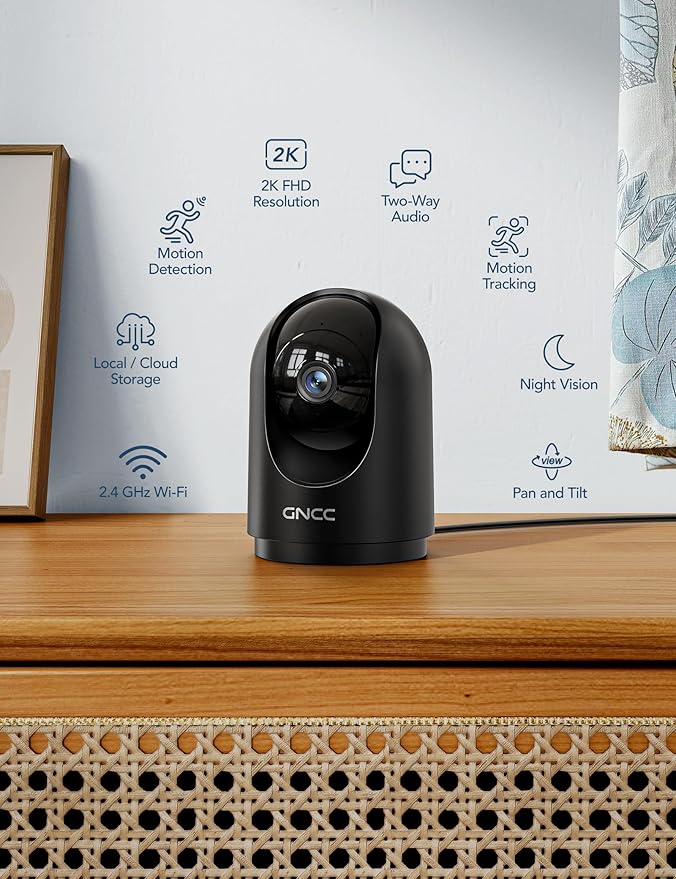 GNCC Indoor Security Camera, 2K Cameras - Image 2