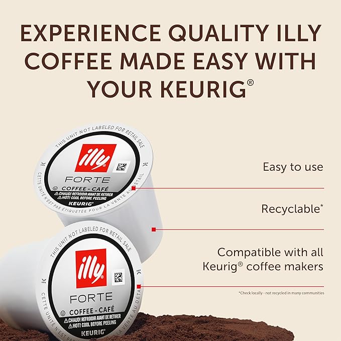 illy Coffee K Cup, Pods for Keurig Machines, Forte Dark Roast, 100% Arabica - Image 6