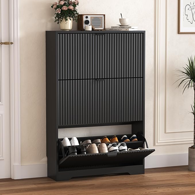 Shoe Cabinet Storage for Entryway by HUANLEGO