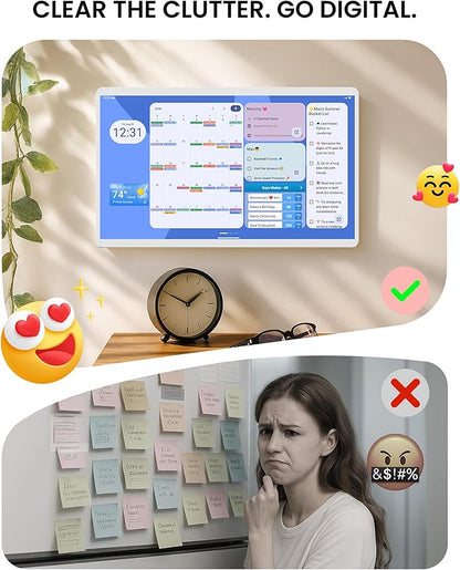 Viewzio 24 Inch Digital Planner Wall Planner Touch Screen Chore Chart Syncs All - Image 2