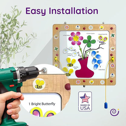 Magnetic Toddler Activity Wall Panel Toy – Interactive Wall Busy Board – - Image 6