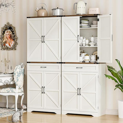 72" Tall Farmhouse Kitchen Pantry, Farmhouse Storage Cabinet - Image 5