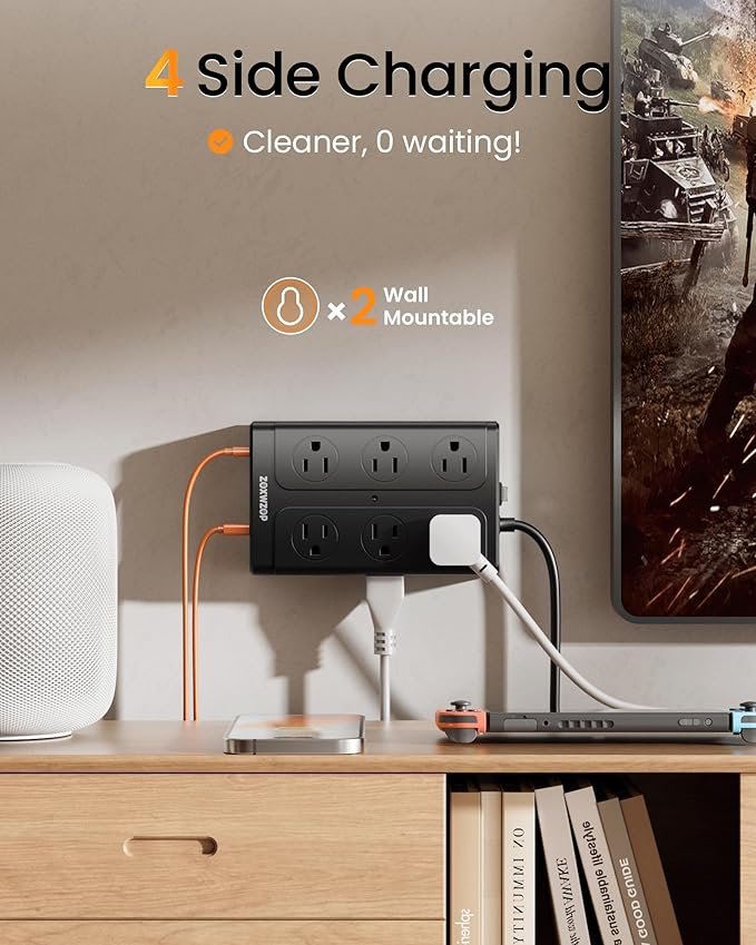 Zoxwzop Surge Protector Power Strip - Image 4