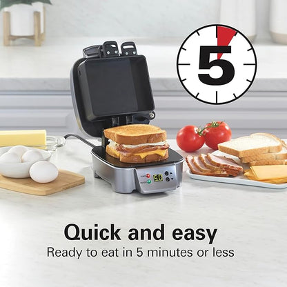 Hamilton Beach Sandwich Stacker Customizable Hot Sandwich Maker, 24 Sq. In. - Image 2