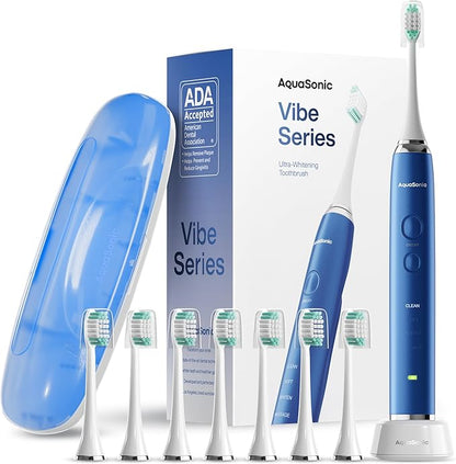 Aquasonic Vibe Series Ultra-Whitening Toothbrush – ADA Accepted Electric by AquaSonic