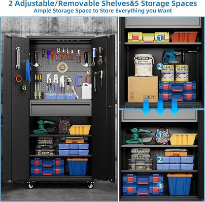 SUXXAN 71" Metal Garage Storage Cabinet - Image 7