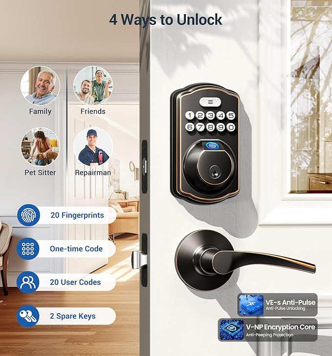Veise Fingerprint Door Lock - Image 3