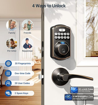 Veise Fingerprint Door Lock - Image 3