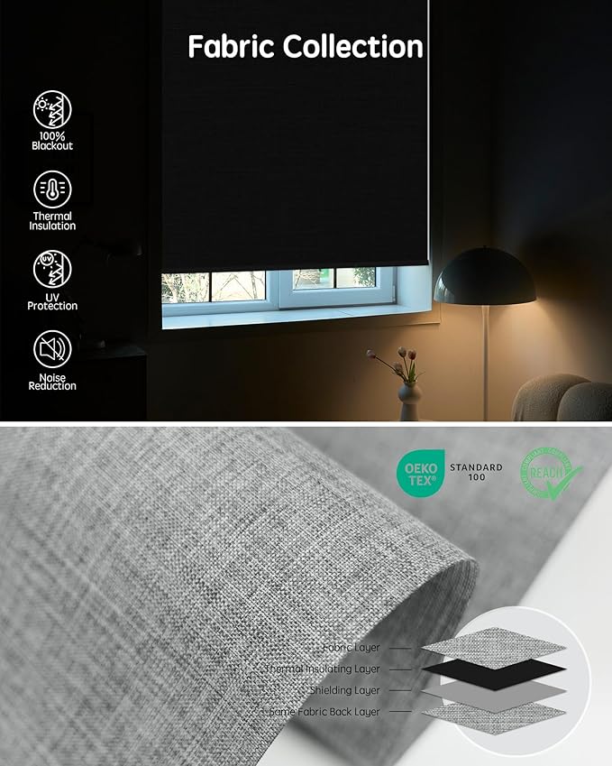 Yoolax Motorized Blinds with Remote, Automatic Window Shades Work with Alexa - Image 6