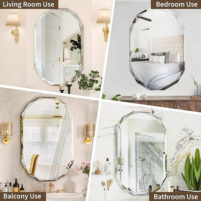 Suidia Bathroom Mirror, Frameless Bathroom Mirror - Image 7