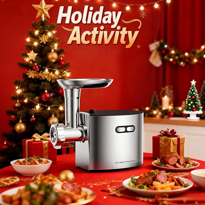 CHEFFANO Meat Grinder, 2600W Max Stainless Steel Meat Grinder Electric - Image 2