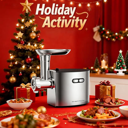 CHEFFANO Meat Grinder, 2600W Max Stainless Steel Meat Grinder Electric - Image 2