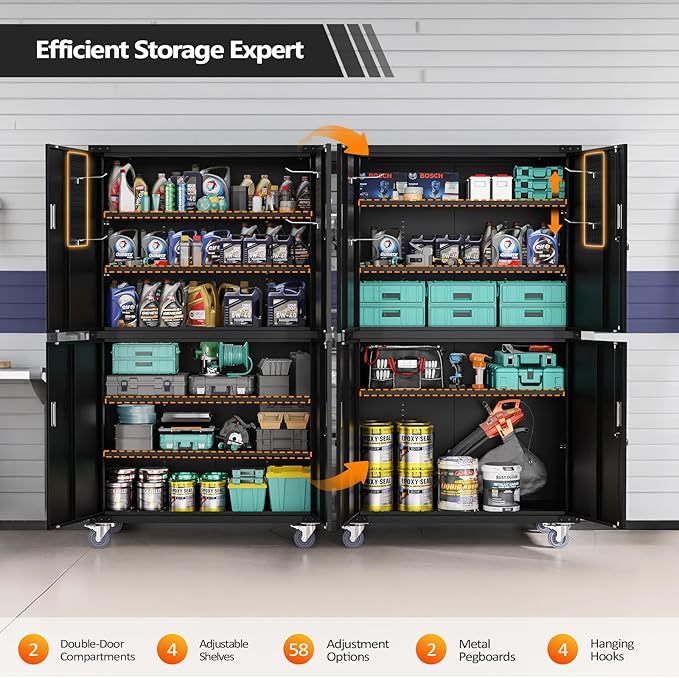 VINGLI Large Garage Storage Cabinet - Image 8