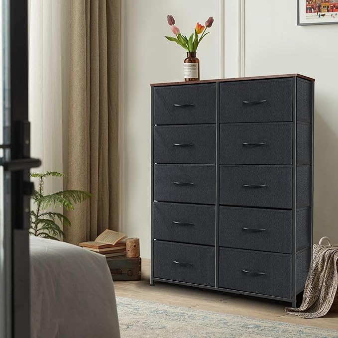 Dresser for Bedroom with 10 Drawers, Chest of Drawers, Storage Drawers - Image 2