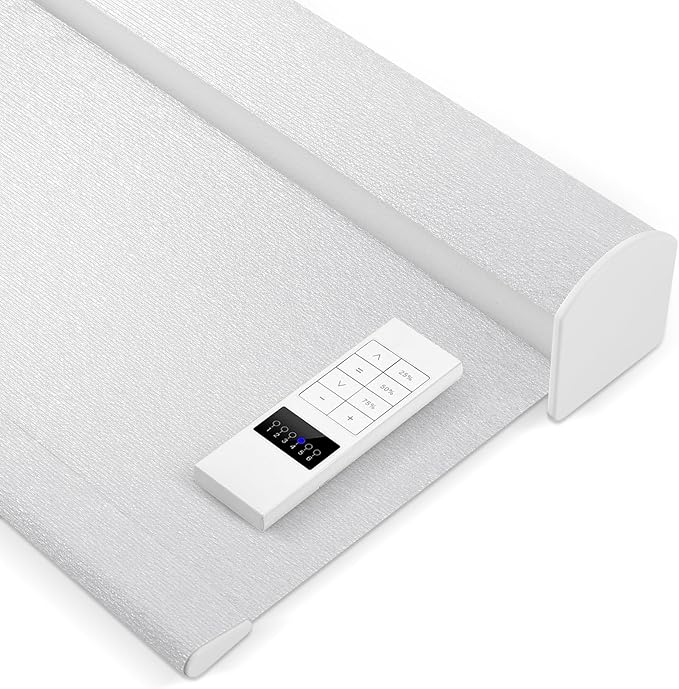 Zshine Motorized Blackout Window Blinds Customize Width Remote Control Wireless by ZSHINEHome