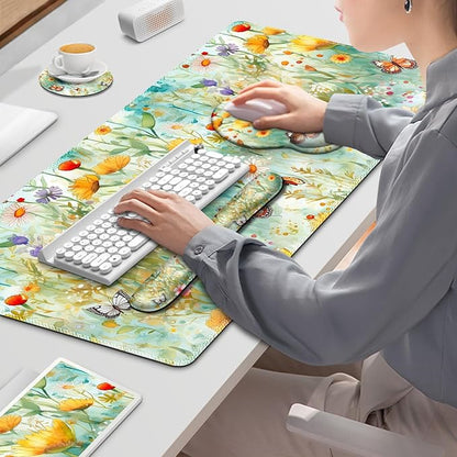 Gaming Mouse Pad, Large Desk Mat, Cute Desk Pad Protector, 4in1 XXL Mousepad + - Image 8