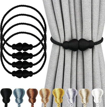 Nieffeiy Magnetic Curtain Tiebacks Outdoor Curtain Tie Backs Rope Decorative by CurtianTiebacks