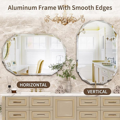 Suidia Bathroom Mirror, Frameless Bathroom Mirror - Image 5