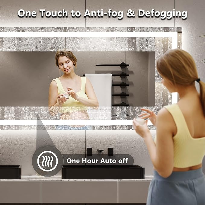 YEELAIT 96x36 Inch LED Bathroom Mirror - Image 5