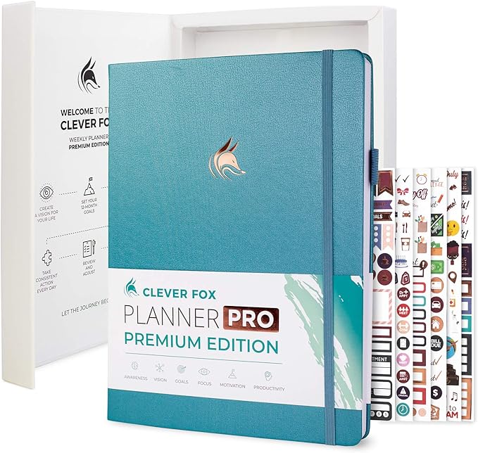 Clever Fox Planner Pro Premium – Luxurious Weekly & Monthly Planner by CleverFox