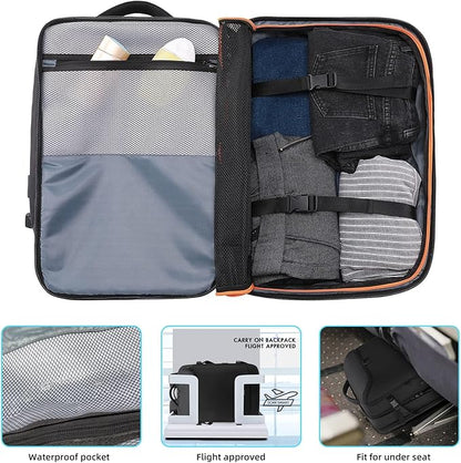 Travel Carry on Backpack 50L Expandable Flight Approved Backpacks 17.3 inch - Image 4
