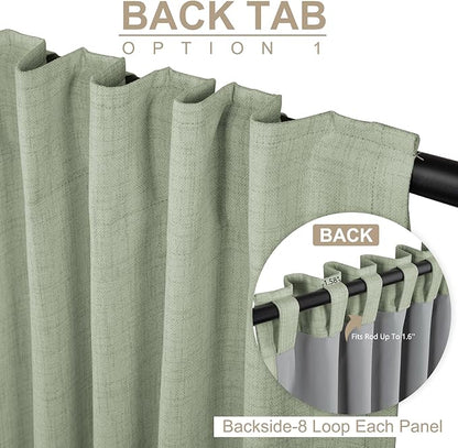100% Blackout Shield Linen Blackout Curtains - Image 3