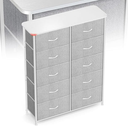 Curved Profile Dresser for Bedroom, Chest of Drawers, 10 Storage Drawers by Sonharlar