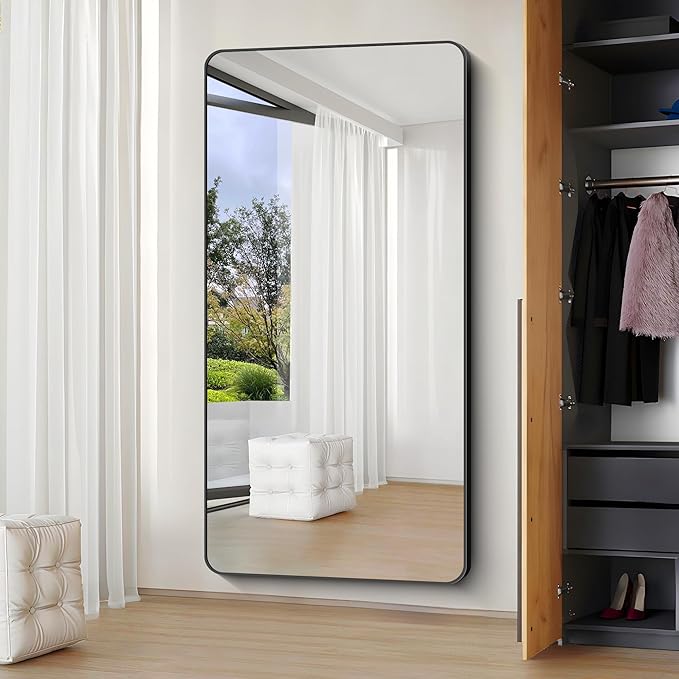 Large Bathroom Mirror 72x36 inch, Rounded Corner Rectangular Mirror - Image 4