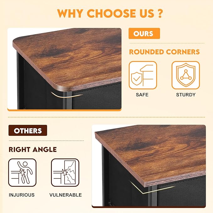 Curved Profile Dresser for Bedroom, Chest of Drawers, 7 Storage Drawers - Image 4
