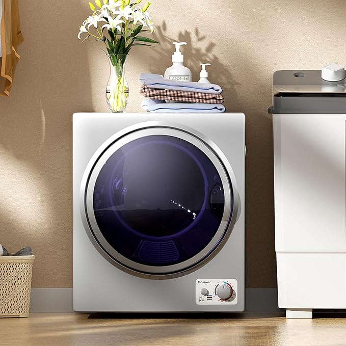 COSTWAY Compact Laundry Dryer, 110V Electric Portable Clothes Dryer - Image 8