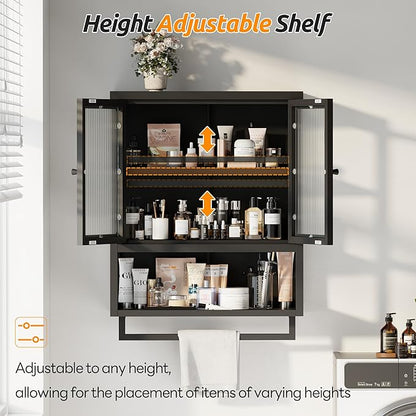 Bathroom Wall Cabinet, Over The Toilet Space Saver Storage Cabinet, Medicine - Image 3