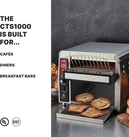 Waring Commercial CTS1000 Coneyer Toaster, 450 Slices per hour, 5-15 Phase Plug - Image 2