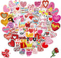 100PCS Valentine's Day Stickers, Non-Repeating Vinyl Waterproof Romantic Stickers for Laptops, Gifts, Water Bottles, Scooters, and Valentine's Day Wall, Window Decorations