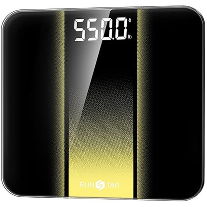 RunStar Scale for Body Weight 550lbs, 13-Inch Digital Bathroom Scale by RunStar